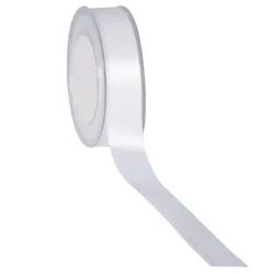 Double Faced Satin Ribbon; White